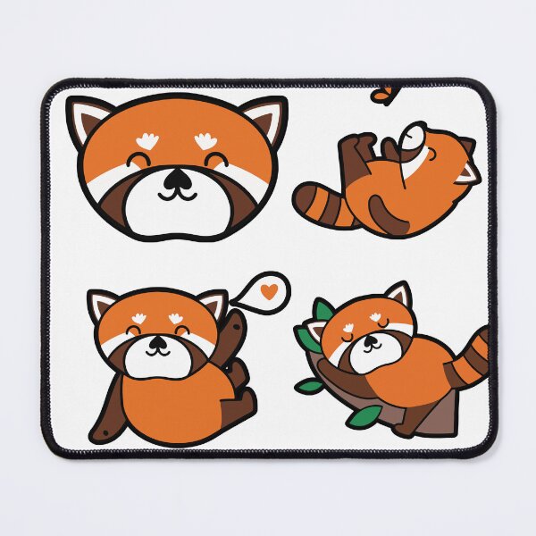Item preview, red kawaii pandas designed and sold by irosh madushan.