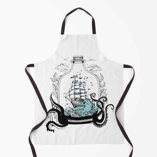 Item preview, Octopus ship in a bottle designed and sold by Shipwright-Duck.