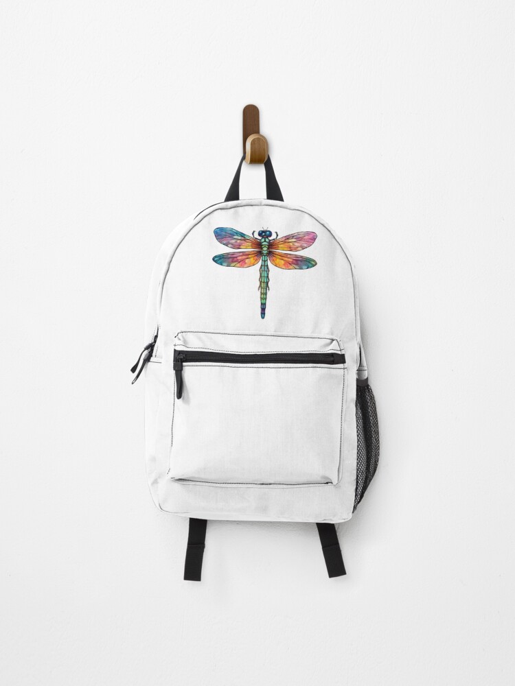 Thumbnail 1 of 3, Backpack, Colourful dragonfly design designed and sold by SmileshareShop.