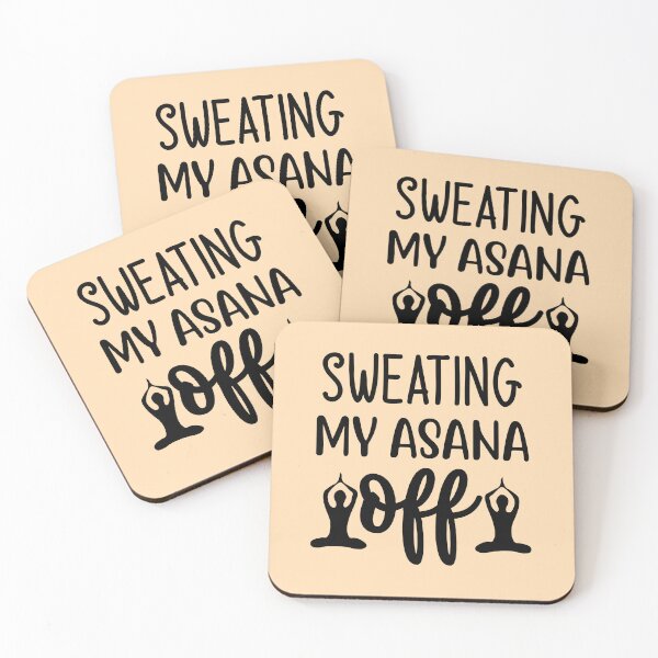 Item preview, Yoga Saying Sweating My Asana Off Motivational Quote designed and sold by SoccaTamam.