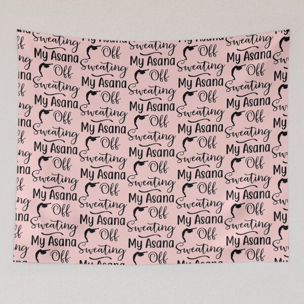 Item preview, Yoga Quote Sweating My Asana Off Motivational Saying designed and sold by SoccaTamam.
