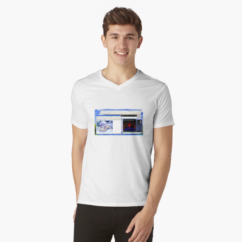 Windows Xp Sad Times Anime Rave Screenshot T Shirt By Falcospankz Redbubble - anime sucks t shirt roblox