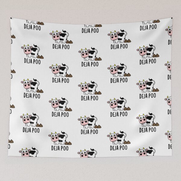 Item preview, Deja Poo Funny Cow Poop Puns  designed and sold by punnybone.