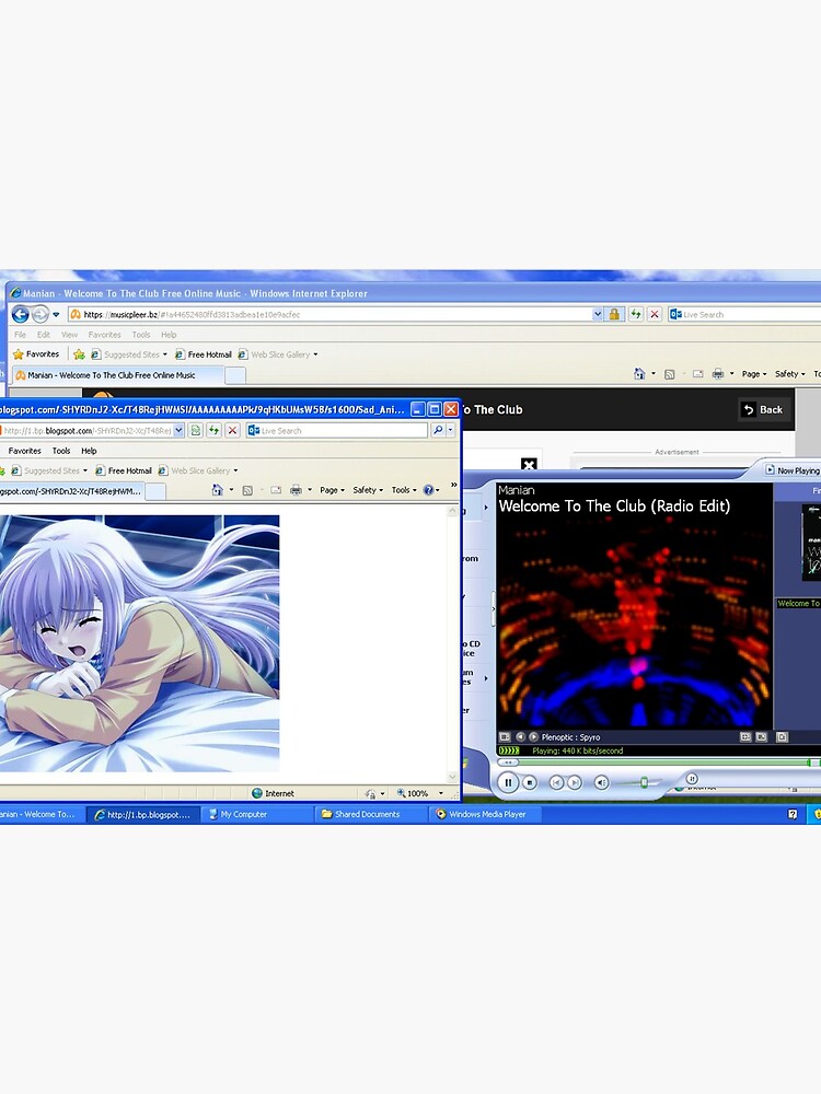 Windows XP Sad Times Anime Rave Screenshot | Photographic Print