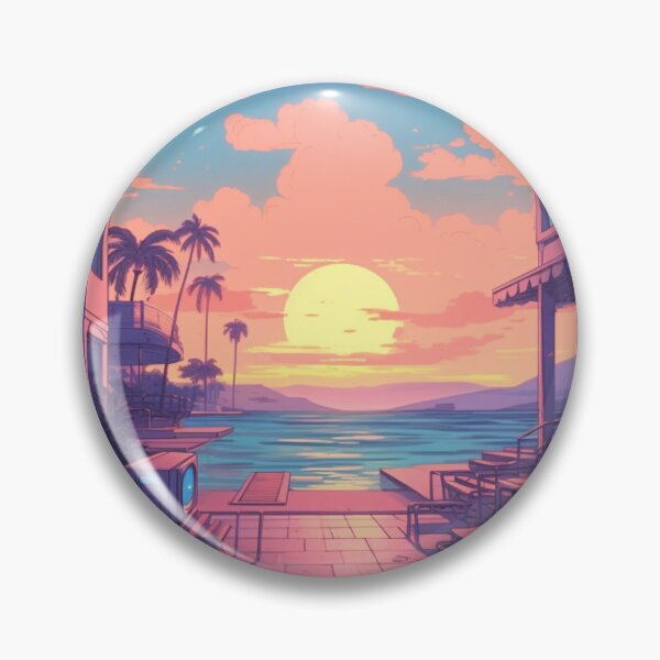 Item preview, Anime Aesthetic Pink Vibes Sunset designed and sold by Yana Grech.