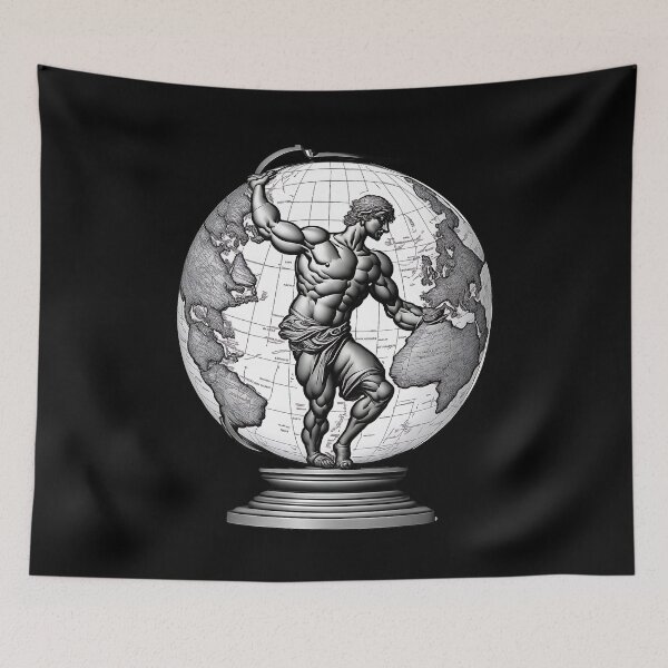 Item preview, Atlas Holding Globe designed and sold by NTGUILTY.