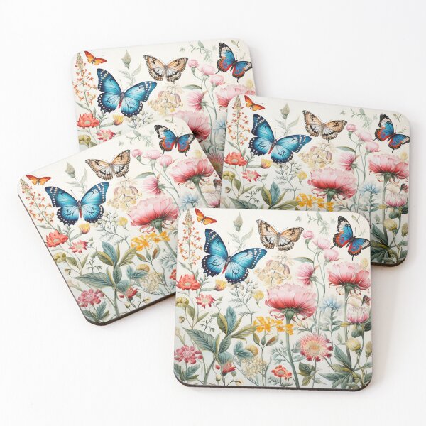 Item preview, Beautiful Vintage Butterflies and Flowers Illustration designed and sold by ManifestoDesign.