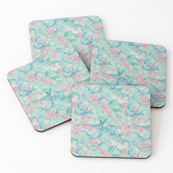 Item preview, Abstract Mermaids Swimming In Seaweed Pattern designed and sold by kaliburrito.