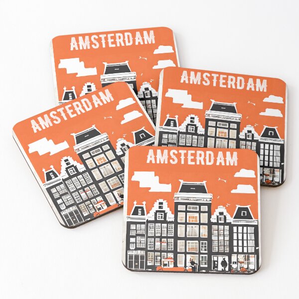 Aperçu de l'œuvre Amsterdam rétro créée et vendue par OzzFrequency.