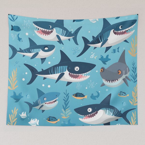 Item preview, Sharks pattern designed and sold by grebie.