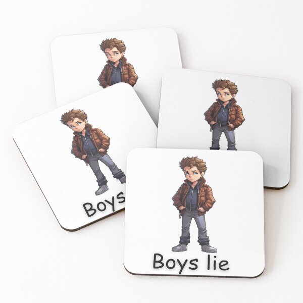 Item preview, Boys Lie 1980s boy with jacket on  and brown hair  designed and sold by Socool101.