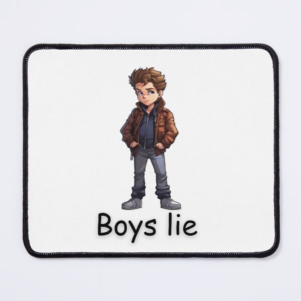 Item preview, Boys Lie 1980s boy with jacket on and brown hair designed and sold by Socool101.