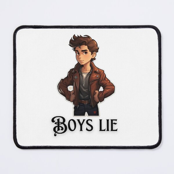 Item preview, Boys Lie boy with brown hair and brown jacket on designed and sold by Socool101.