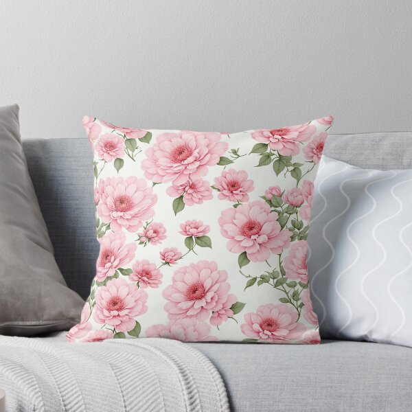Item preview, light pink, bright, beautiful repeating flower pattern designed and sold by flashyflowers.