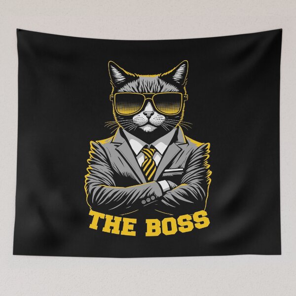 Item preview, The Boss Cat Lover Business Owner Funny Suit Sunglasses designed and sold by GrandeDuc.