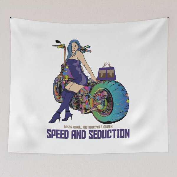 Item preview, SPEED AND SEDUCTION BIKER BABE MOTORCYCLE QUEEN  designed and sold by al21ex.