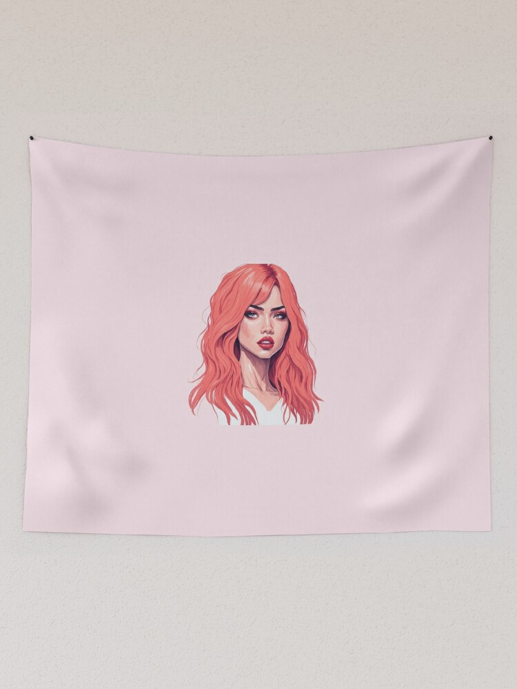 Disover Beautiful Red Hair Girl | Tapestry