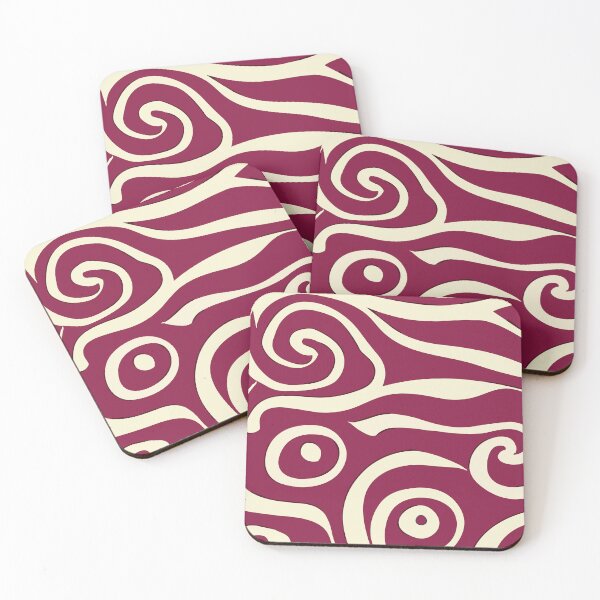 Item preview, Sixties Waves in Scarlet Red and White designed and sold by SamJanner.