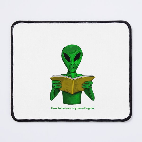 Item preview, funny alien, reads book designed and sold by neurostructure.