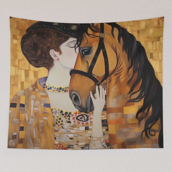Item preview, Unspoken Equine Embrace - A Gilded Tribute designed and sold by EmeraldeaArt.