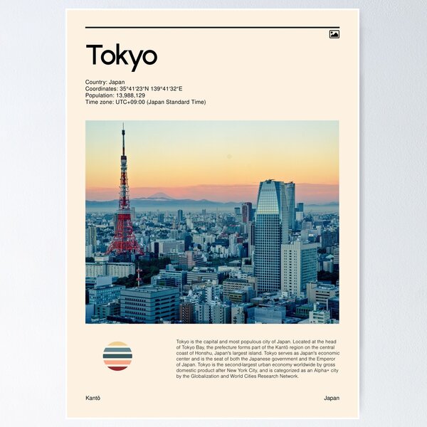 Item preview, Visit Tokyo, Japan (Travel poster) designed and sold by RabbitK.