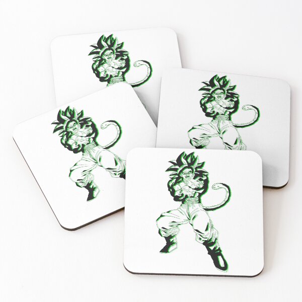 Item preview, SSJ4 Goku Anaglyph Stencil - Green designed and sold by lhay.