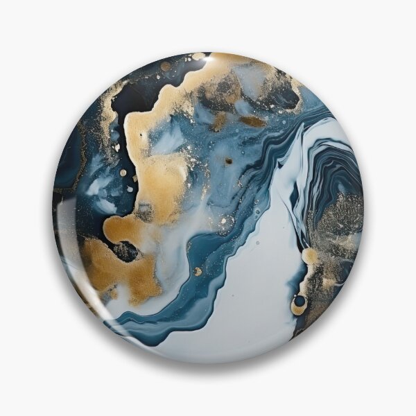 Item preview, Dark Blue, Gray & Gold Fluid Art 2 designed and sold by obstinator.