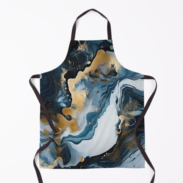 Item preview, Dark Blue, Gray & Gold Fluid Art 2 designed and sold by obstinator.