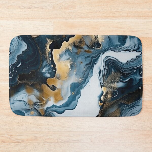 Item preview, Dark Blue, Gray & Gold Fluid Art 2 designed and sold by obstinator.