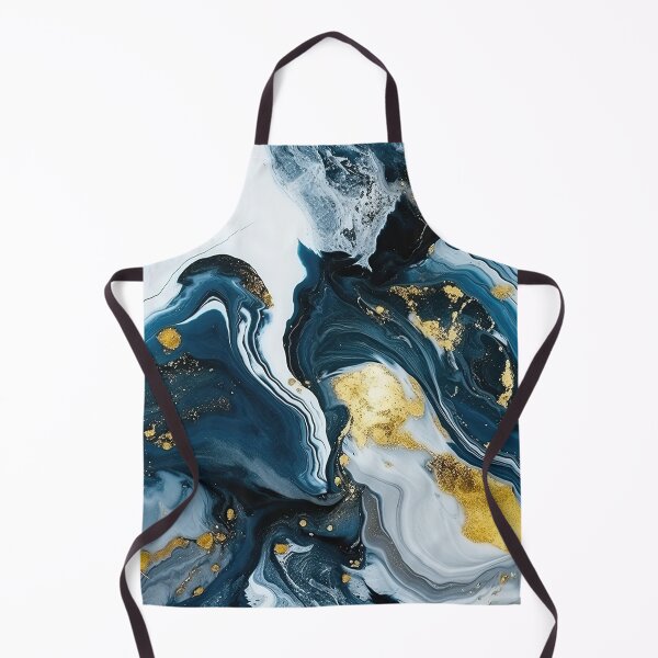 Item preview, Dark Blue, Gray & Gold Fluid Art 3 designed and sold by obstinator.