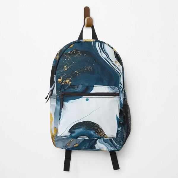 Item preview, Dark Blue, Gray & Gold Fluid Art 3 designed and sold by obstinator.