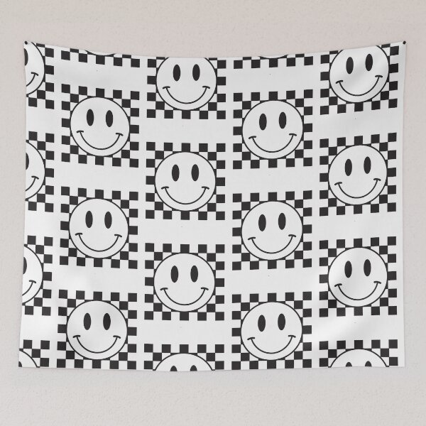 Item preview, Retro Groovy Checkered Smiley  designed and sold by ClariseDesigns.