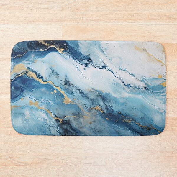 Item preview, Dark Blue, Gray & Gold Fluid Art 5 designed and sold by obstinator.