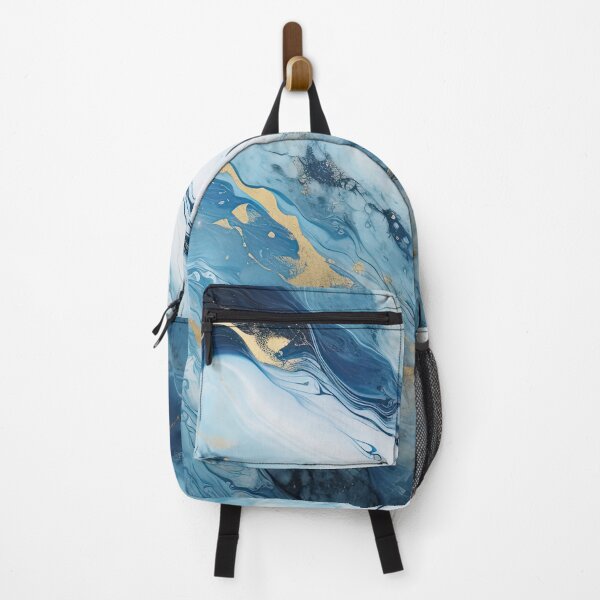 Item preview, Dark Blue, Gray & Gold Fluid Art 5 designed and sold by obstinator.
