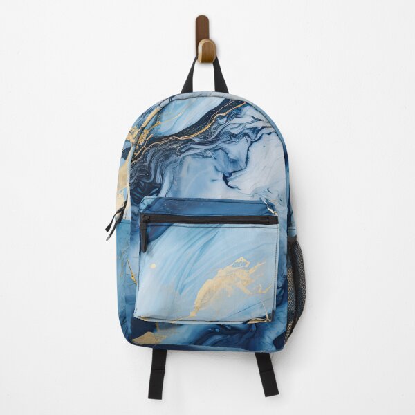 Item preview, Dark Blue, Gray & Gold Fluid Art 7 designed and sold by obstinator.