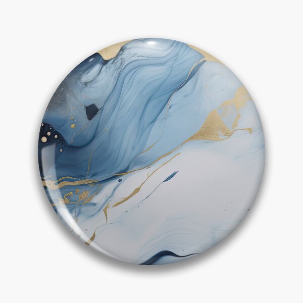 Item preview, Dark Blue, Gray & Gold Fluid Art 8 designed and sold by obstinator.