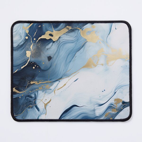 Item preview, Dark Blue, Gray & Gold Fluid Art 8 designed and sold by obstinator.