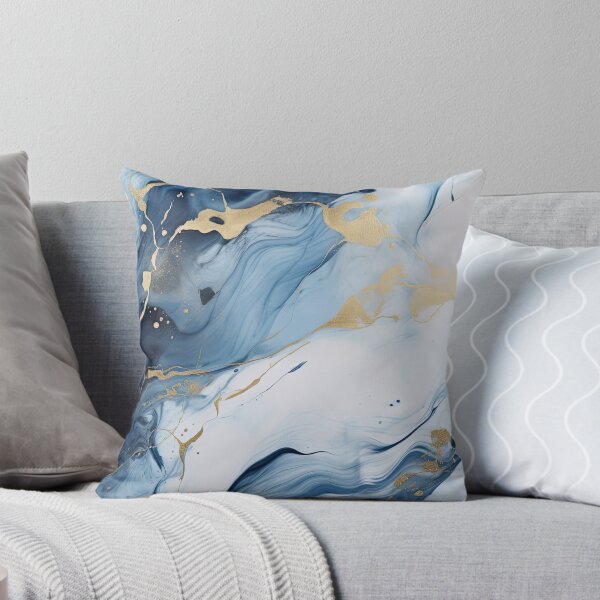 Item preview, Dark Blue, Gray & Gold Fluid Art 8 designed and sold by obstinator.