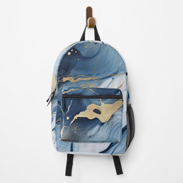 Item preview, Dark Blue, Gray & Gold Fluid Art 8 designed and sold by obstinator.