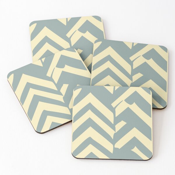 Item preview, Grunge Herringbone Pattern in Grey / Blue and Cream / White designed and sold by SamJanner.