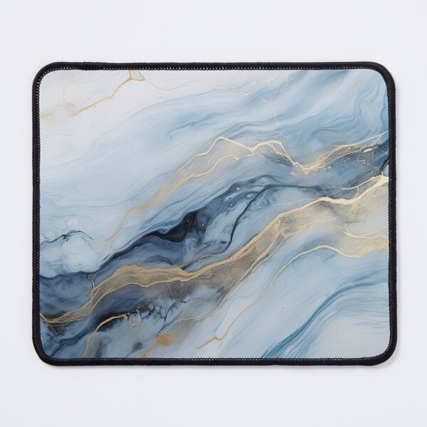 Item preview, Blue, Gray & Gold Fluid Art 9 designed and sold by obstinator.