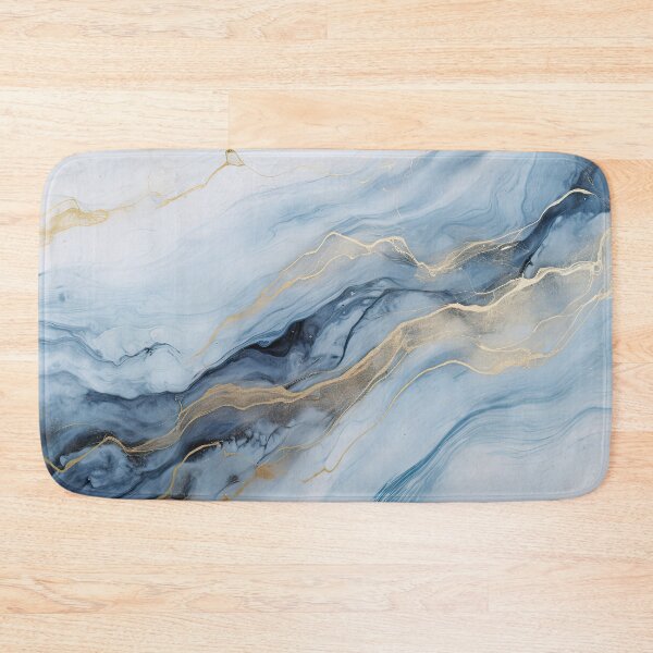 Item preview, Blue, Gray & Gold Fluid Art 9 designed and sold by obstinator.