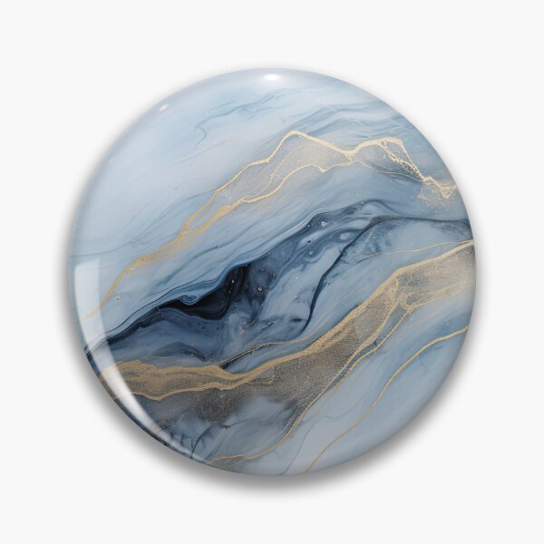Item preview, Blue, Gray & Gold Fluid Art 9 designed and sold by obstinator.