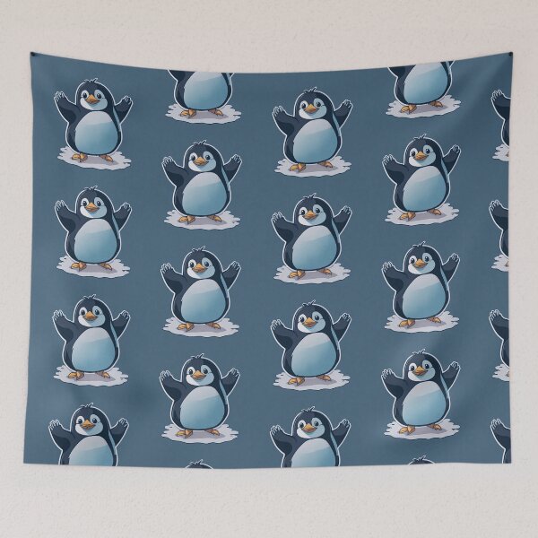 Item preview, cute joyful penguin  designed and sold by Cityscape Canvas Co..