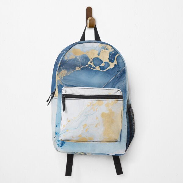 Item preview, Blue, Gray & Gold Fluid Art 10 designed and sold by obstinator.