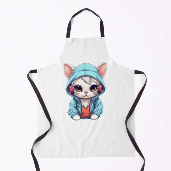 Item preview, Cat Wearing Headphones & Hoodie designed and sold by vasetti-press.