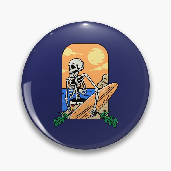 Item preview, summer skull with surf board designed and sold by Filippom6.