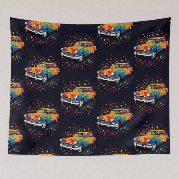 Item preview, Colorful Vintage Car print designed and sold by PaperieJennifer.
