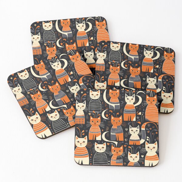 Item preview, Cats - Hornsea Inspired Pattern Print designed and sold by QuestingCloset.