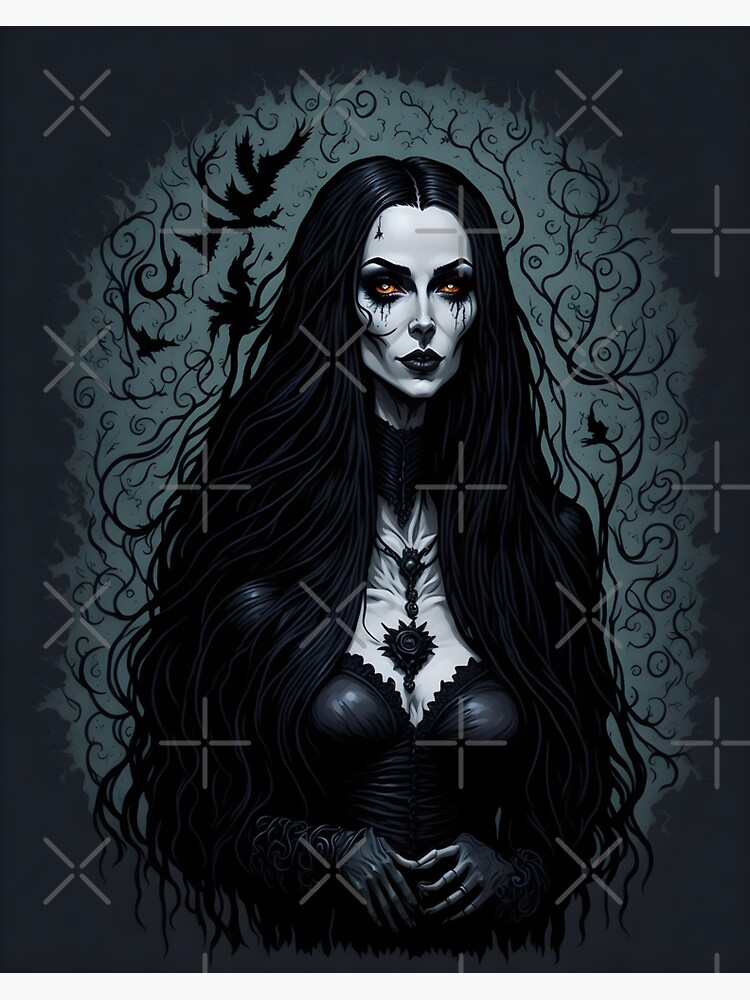 Gothic Lady Portrait Vampire Dark Art Sticker for Sale by